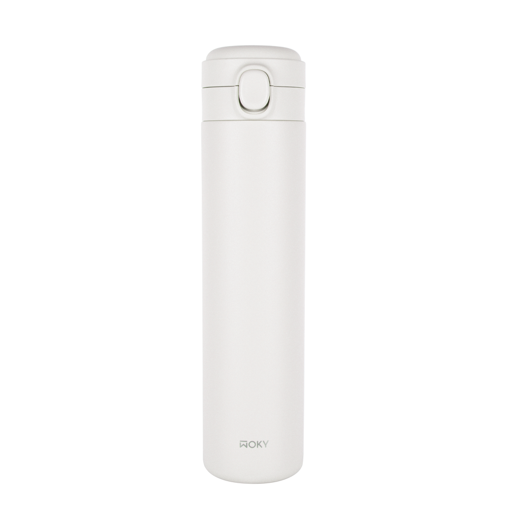 WOKY ワンプッシュタンブラー 600ml｜片手で飲める真空断熱ボトル・TICERAコーティング