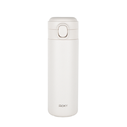 WOKY ワンプッシュタンブラー 400ml｜片手で飲める真空断熱ボトル・TICERAコーティング