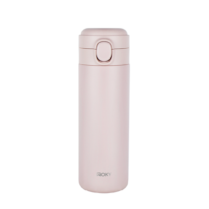 WOKY ワンプッシュタンブラー 400ml｜片手で飲める真空断熱ボトル・TICERAコーティング