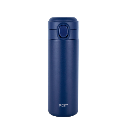 WOKY ワンプッシュタンブラー 400ml｜片手で飲める真空断熱ボトル・TICERAコーティング