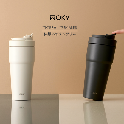 WOKY タピストタンブラー 770ml｜ストロー付き真空タンブラー・TICERAコーティング