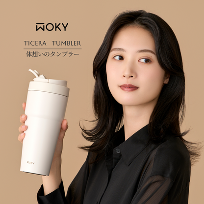 WOKY タピストタンブラー 770ml｜ストロー付き真空タンブラー・TICERAコーティング